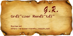 Gráczer Renátó névjegykártya